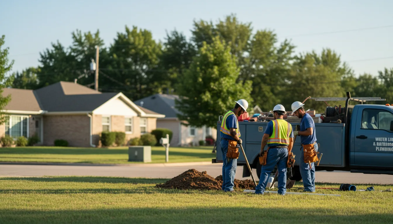 Residential water line and bathroom plumbing service in Sarah, MS
